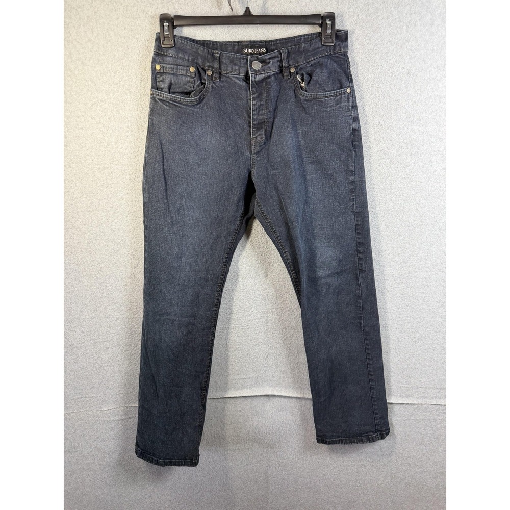 Suko Jeans Mens 32x29 Gray Denim Regular Fit Straight Leg Charcoal Wash 18390